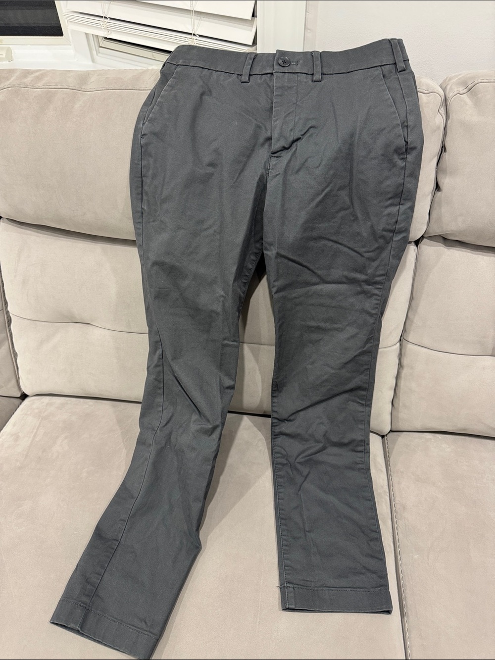 Express Men's Charcoal Gray Chino Pants